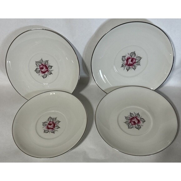 Royal Jackson - Parisienne Normandy Rose - 6" Saucer Plate - Set of 4 plates - Picture 8 of 11
